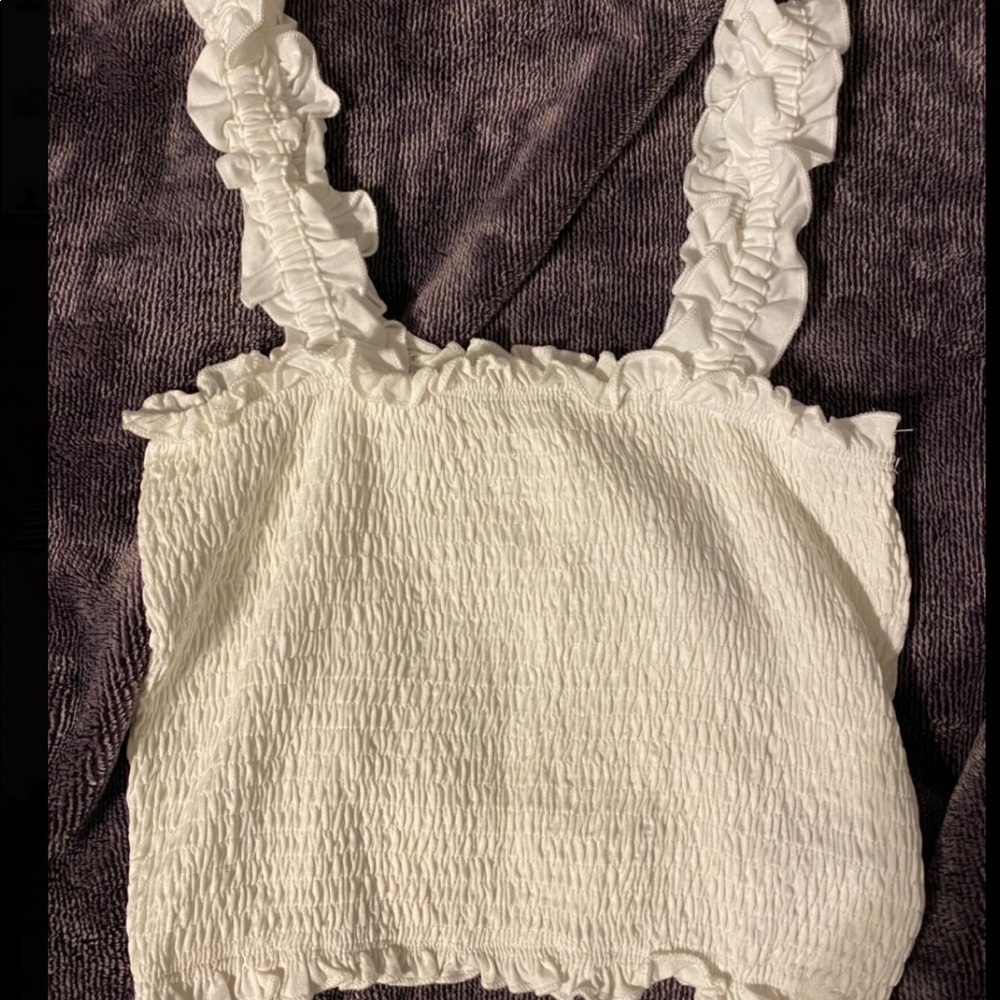 Shein Frilled Trim Crop Top